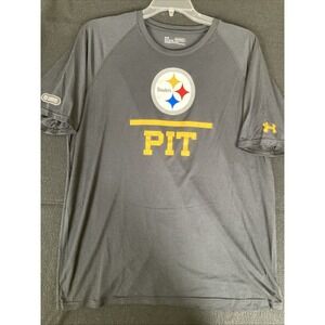 Under Armour‎ Pittsburgh Steelers Black Combine Authentic Short Sleeve Size XL
